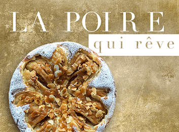 Birne im Marzipan Bett